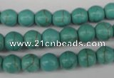 CRO133 15.5 inches 8mm round synthetic turquoise beads wholesale