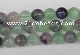 CRO136 15.5 inches 8mm round fluorite gemstone beads wholesale