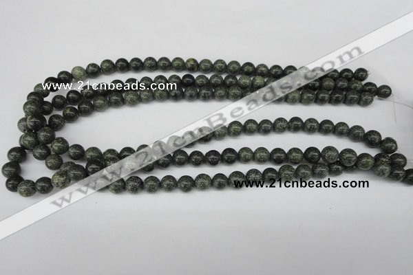 CRO140 15.5 inches 8mm round green lace gemstone beads wholesale