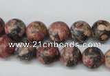 CRO180 15.5 inches 10mm round red leopard skin jasper beads wholesale