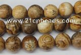 CRO181 15.5 inches 10mm round picture jasper beads wholesale