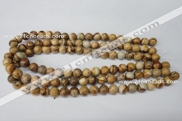 CRO181 15.5 inches 10mm round picture jasper beads wholesale