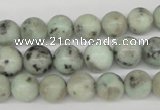 CRO189 15.5 inches 10mm round sesame jasper beads wholesale