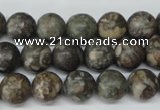 CRO195 15.5 inches 10mm round Chinese leopard skin jasper wholesale