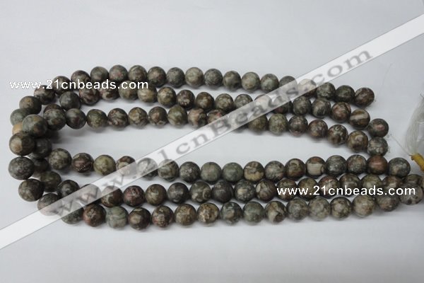 CRO195 15.5 inches 10mm round Chinese leopard skin jasper wholesale