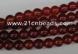 CRO20 15.5 inches 6mm round red agate gemstone beads wholesale