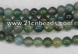 CRO22 15.5 inches 6mm round moss agate gemstone beads wholesale