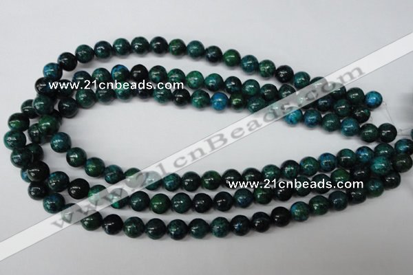 CRO223 15.5 inches 10mm round dyed chrysocolla beads wholesale