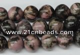 CRO225 15.5 inches 10mm round rhodonite gemstone beads wholesale