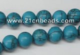 CRO226 15.5 inches 10mm round synthetic turquoise beads wholesale