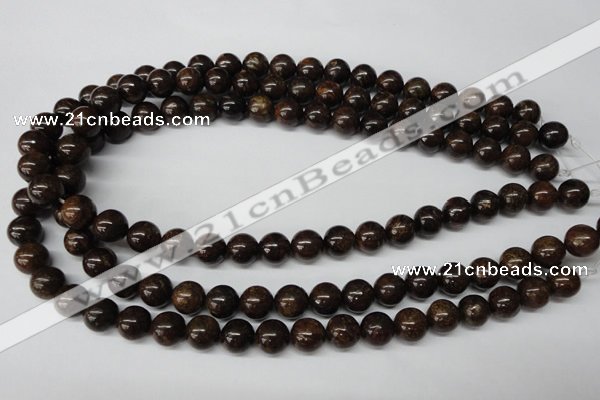 CRO230 15.5 inches 10mm round bronzite gemstone beads wholesale