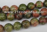 CRO242 15.5 inches 10mm round unakite gemstone beads wholesale