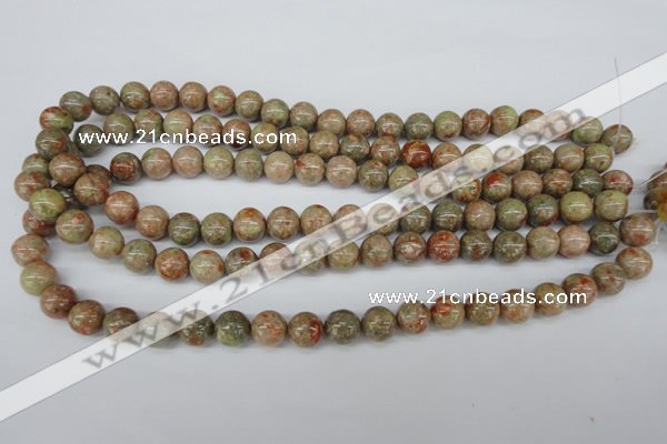 CRO243 15.5 inches 10mm round Chinese unakite beads wholesale