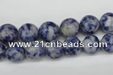 CRO246 15.5 inches 10mm round blue spot stone beads wholesale