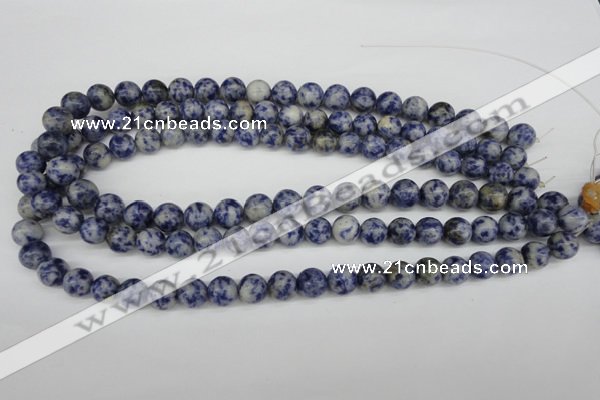 CRO246 15.5 inches 10mm round blue spot stone beads wholesale