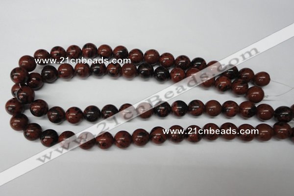 CRO280 15.5 inches 12mm round mahogany obsidian beads wholesale