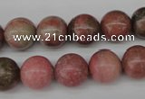 CRO285 15.5 inches 12mm round rhodochrosite beads wholesale