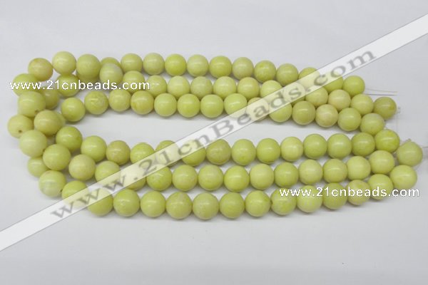 CRO290 15.5 inches 12mm round lemon jade beads wholesale