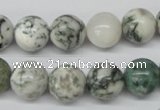CRO300 15.5 inches 12mm round tree agate beads wholesale