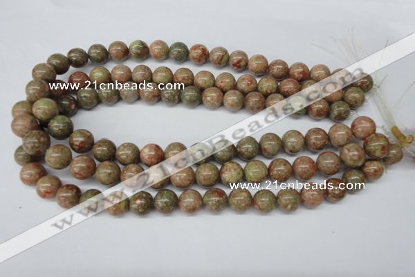 CRO307 15.5 inches 12mm round Chinese unakite beads wholesale