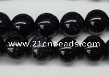 CRO310 15.5 inches 12mm round blue goldstone beads wholesale