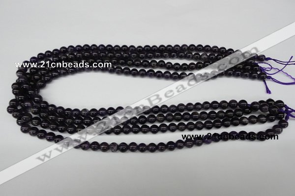 CRO33 15.5 inches 6mm round amethyst gemstone beads wholesale