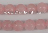CRO341 15.5 inches 12mm round rose quartz beads wholesale