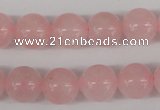 CRO341 15.5 inches 12mm round rose quartz beads wholesale