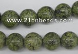 CRO352 15.5 inches 12mm round green lace gemstone beads wholesale