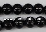 CRO353 15.5 inches 12mm round blackstone beads wholesale