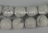 CRO364 15.5 inches 12mm round white howlite turquoise beads wholesale