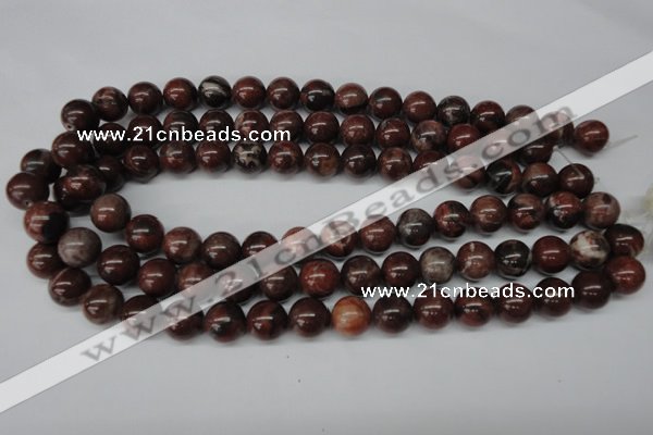 CRO382 15.5 inches 14mm round red picture jasper beads wholesale