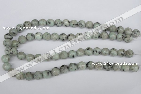 CRO383 15.5 inches 14mm round kiwi stone beads wholesale