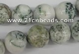 CRO390 15.5 inches 14mm round tree agate beads wholesale