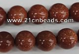 CRO394 15.5 inches 14mm round goldstone beads wholesale