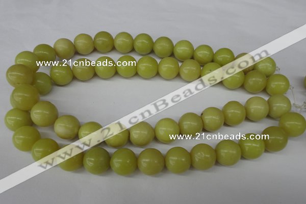 CRO401 15.5 inches 14mm round lemon jade beads wholesale