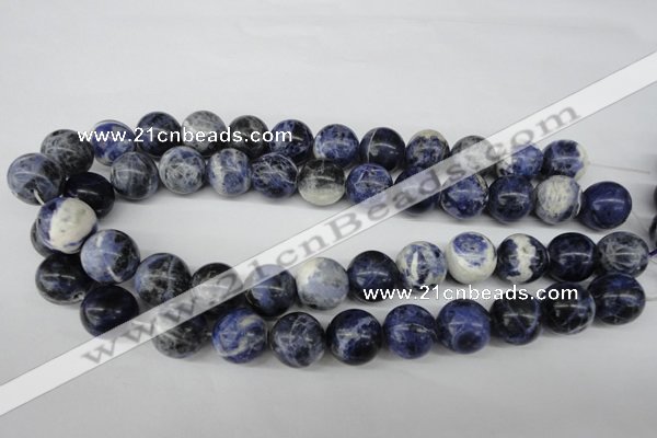 CRO405 15.5 inches 14mm round sodalite gemstone beads wholesale