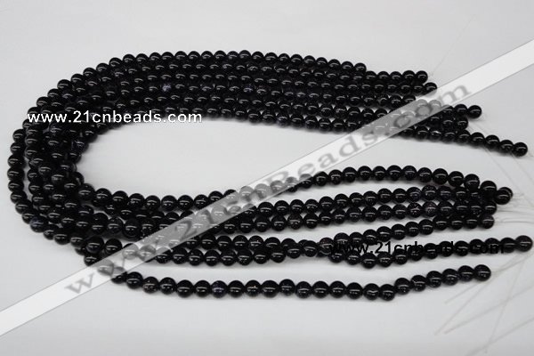 CRO42 15.5 inches 6mm round blue goldstone beads wholesale