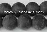 CRO421 15.5 inches 16mm round blackstone beads wholesale