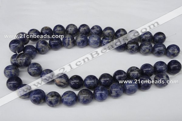 CRO422 15.5 inches 16mm round sodalite gemstone beads wholesale