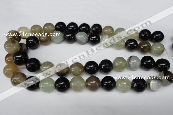 CRO437 15.5 inches 16mm round agate gemstone beads wholesale