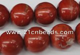 CRO448 15.5 inches 16mm round red jasper beads wholesale