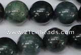 CRO480 15.5 inches 18mm round moss agate beads wholesale