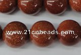 CRO486 15.5 inches 18mm round goldstone beads wholesale