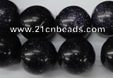CRO487 15.5 inches 18mm round blue goldstone beads wholesale