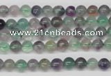 CRO54 15.5 inches 6mm round fluorite gemstone beads wholesale