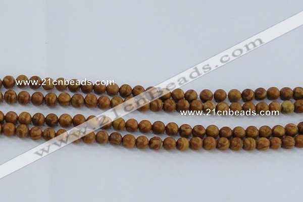 CRO552 15.5 inches 6mm round grain stone beads wholesale