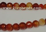 CRO700 15.5 inches 6mm – 14mm faceted round red agate beads