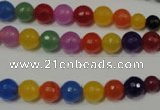 CRO713 15.5 inches 6mm – 14mm faceted round mixed candy jade beads