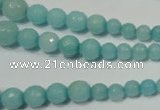 CRO718 15.5 inches 6mm – 14mm faceted round candy jade beads